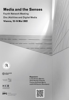 Flyer Network Meeting Vienna Bild.jpg Flyer vom vierten Netzwerktreffen. Schwarze Schrift auf grauem Hintergrund und geometrische Figur